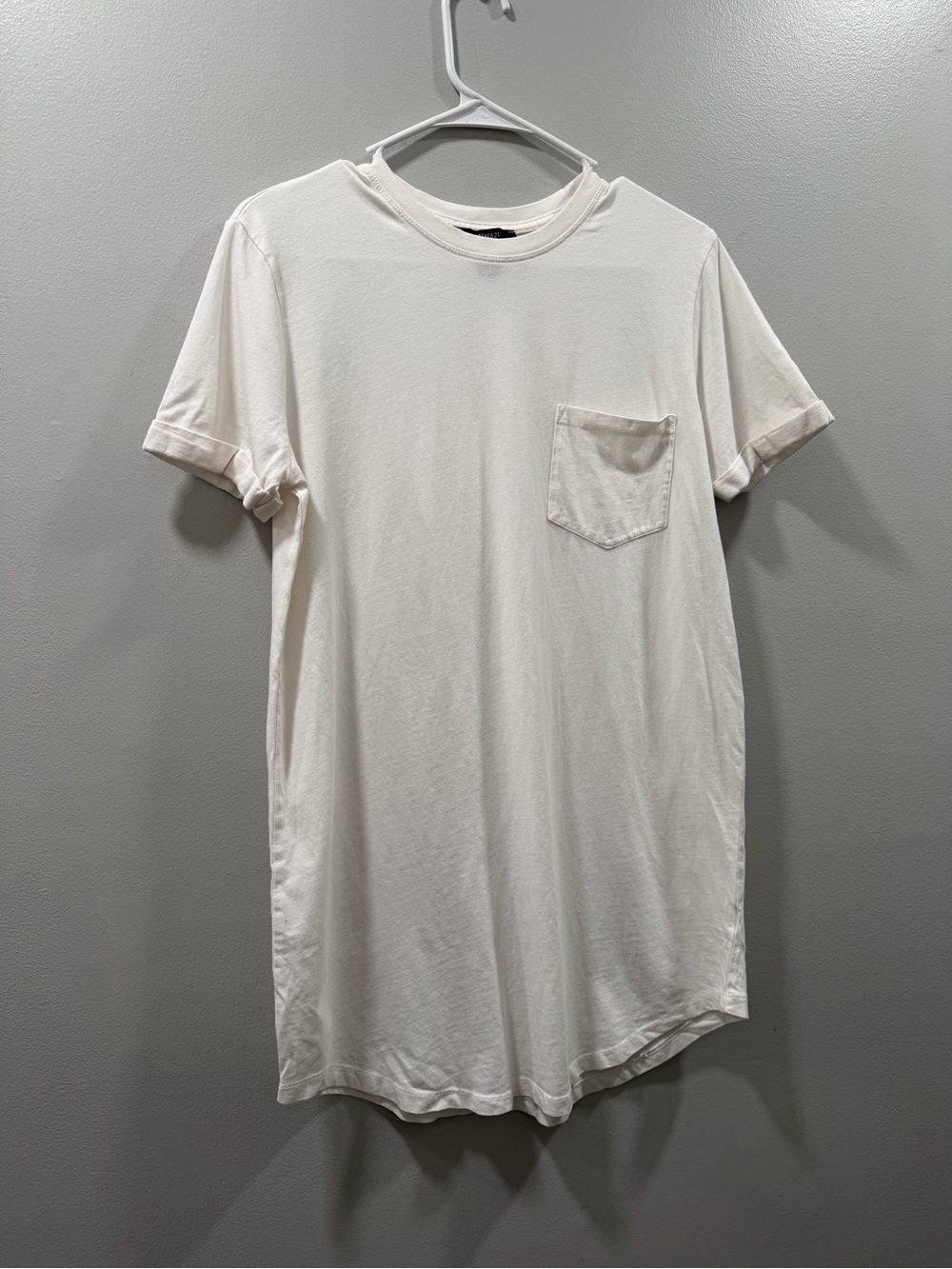 Forever 21 oversized tee shirt dress Melville style white M